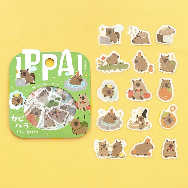 Lots of Capybaras Flake Stickers