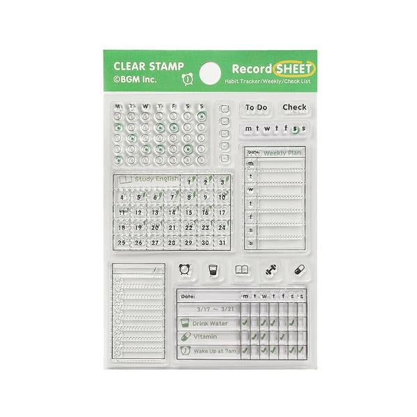Diary Clear Stamps | Sheet