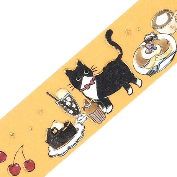 Black Cat Coffee Shop Washi Tape | Sweet Time