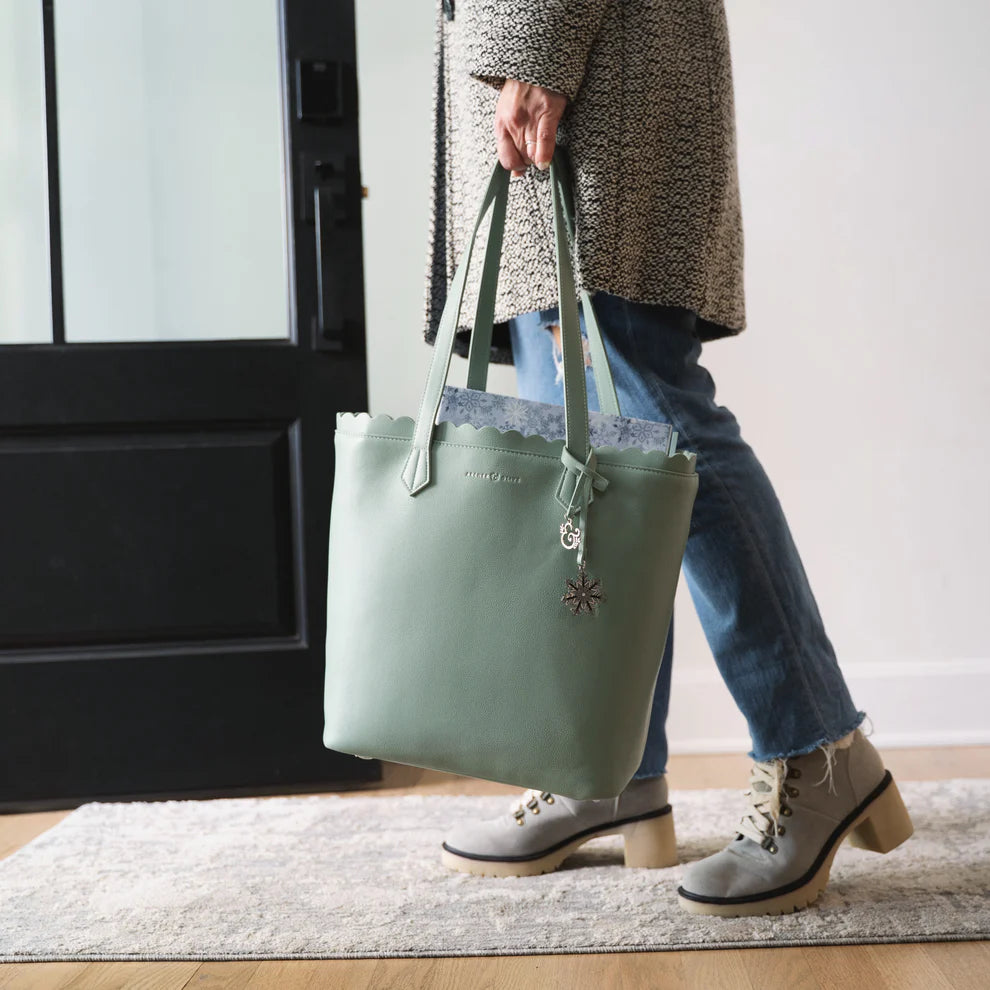 Large Tote with Snowflake Charm