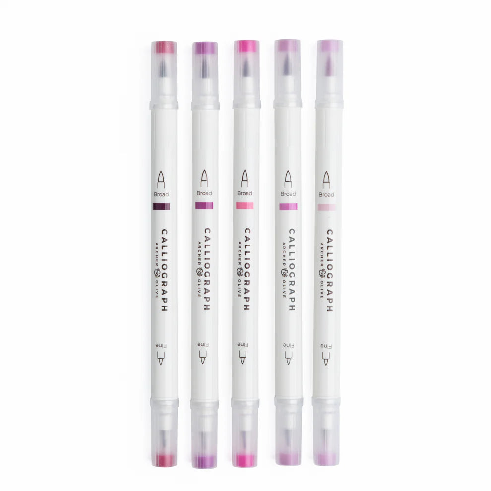 Calliographs Pens | Fuchsia Hues - Sets of 5