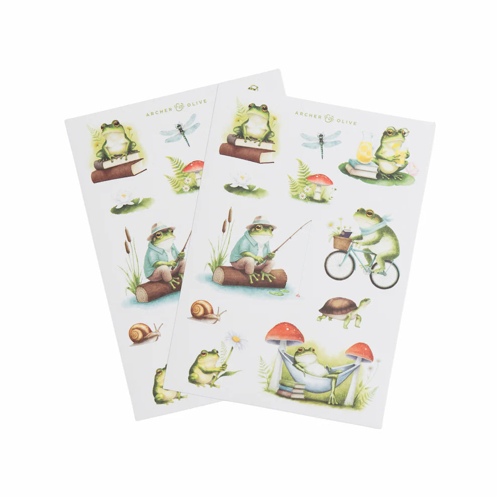 Literary Frog Stickers