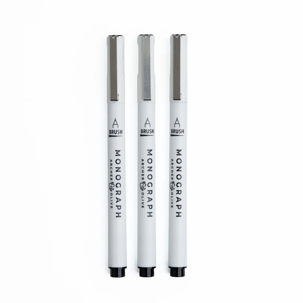 Monograph Brush Pens | Set of 3