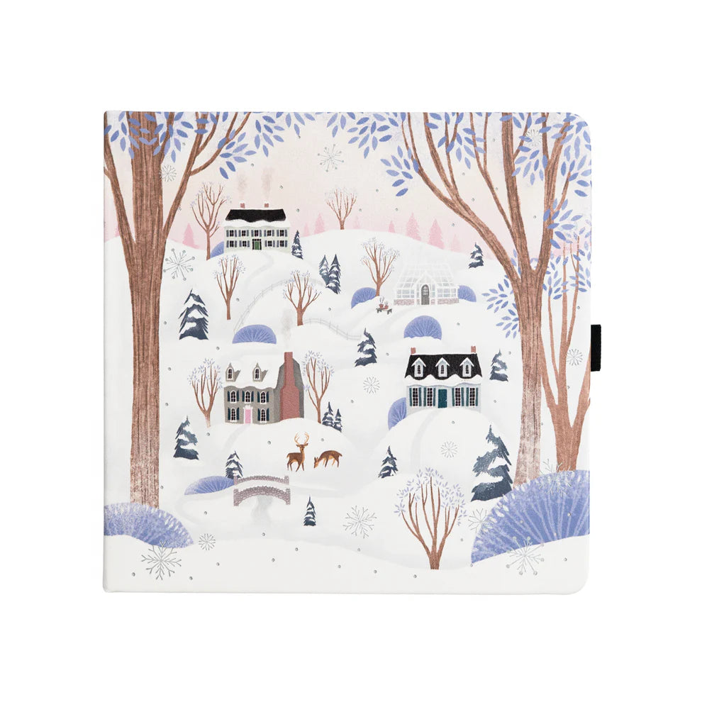Square 8x8 Dotted Notebook 160gsm | Winter Village