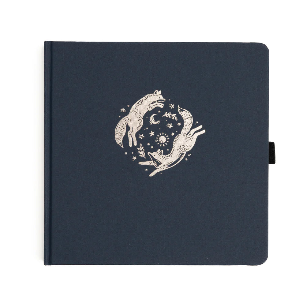 Square 8x8 Dotted Notebook 160gsm | Forest Foxes