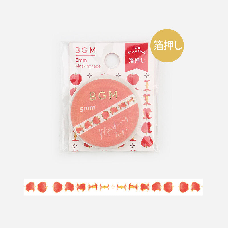 BGM Apples thin washi tape - Paper Kooka Australia