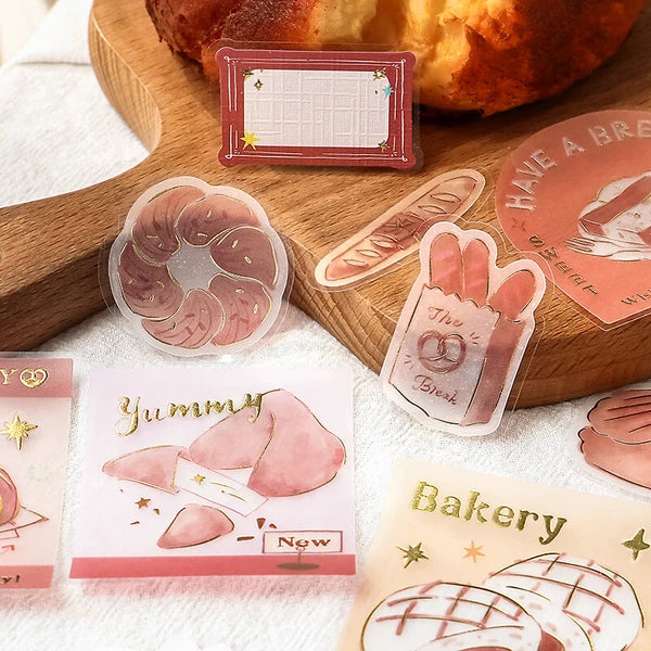 BGM Bakery - Holiday Store Tour Tracing Paper Deco Stickers closeup - Paper Kooka Australia