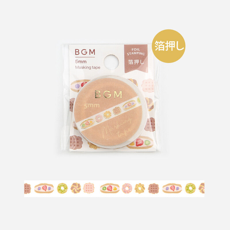 BGM Biscuit Dessert thin washi tape - Paper Kooka Australia