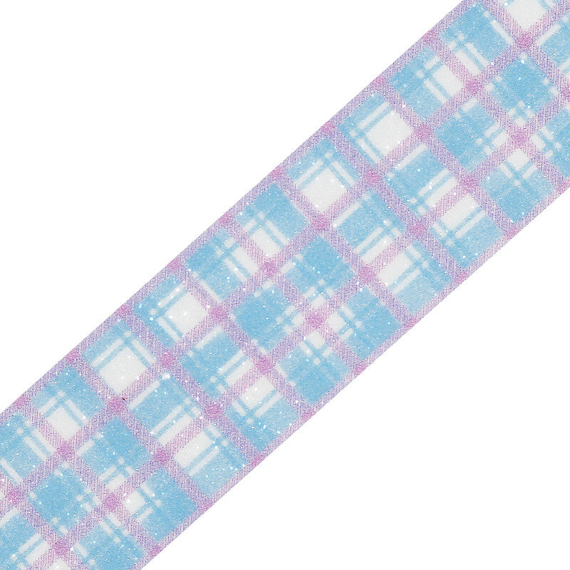 BGM Blueberry Check masking tape with purple and light blue pattern - Paper Kooka Stationery Shop Australia