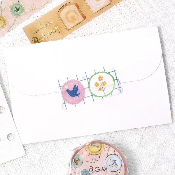 BGM Brooch japanese masking tape - Paper Kooka Stationery Australia
