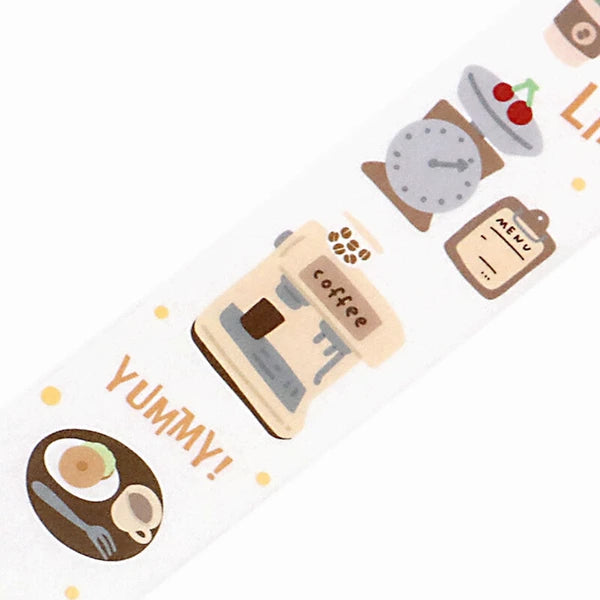 BGM Coffee - Open for business wide masking tape - Paper Kooka Stationery Australia