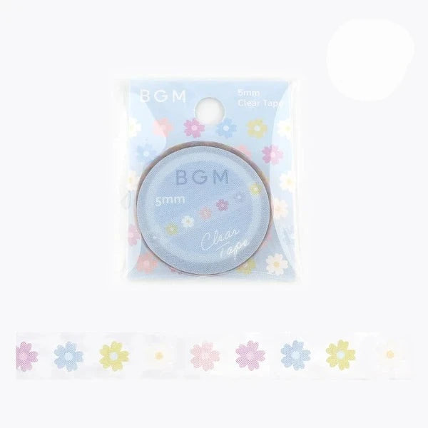 BGM Flower Clear Thin PET Tape - Paper Kooka Australia
