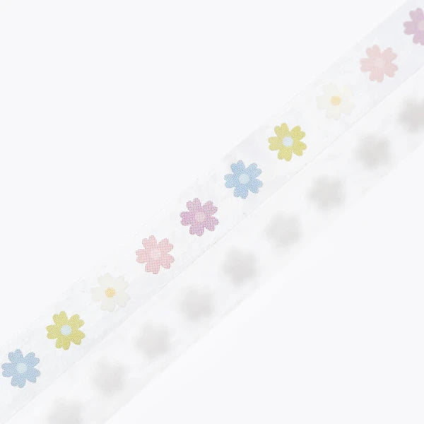 BGM Flower Clear Thin Transparent Tape - Paper Kooka Australia
