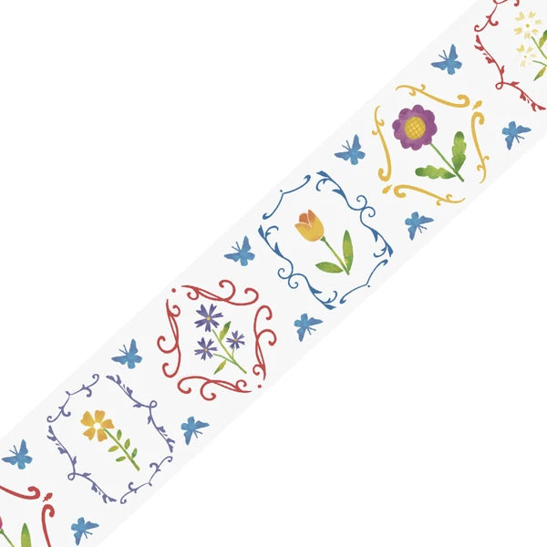 BGM Hana - Cafe a la mode floral Clear PET Tape with flowers - Paper Kooka Stationery Australia