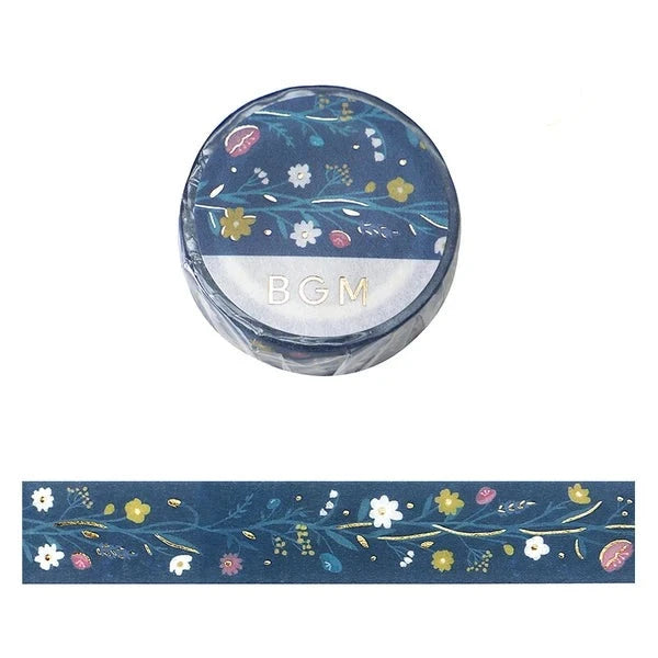 BGM Hatsuka - Flower & Grass Handkerchief Collection washi tape - Paper Kooka Stationery Australia