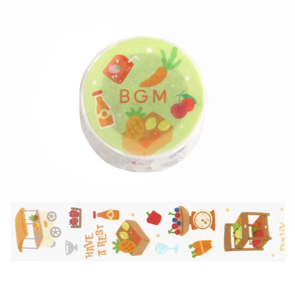 BGM Market - Open for business wide washi tape - Paper Kooka Stationery Australia