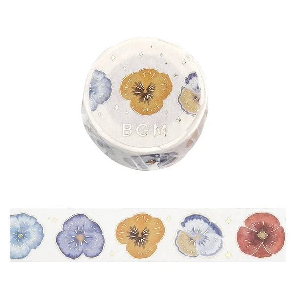 BGM Pansy Bookmark washi tape - Paper Kooka Stationery Australia