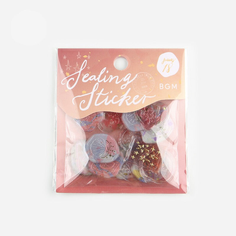 BGM Red Phantom Flower Clear Sealing Seal Stickers - Paper Kooka Australia