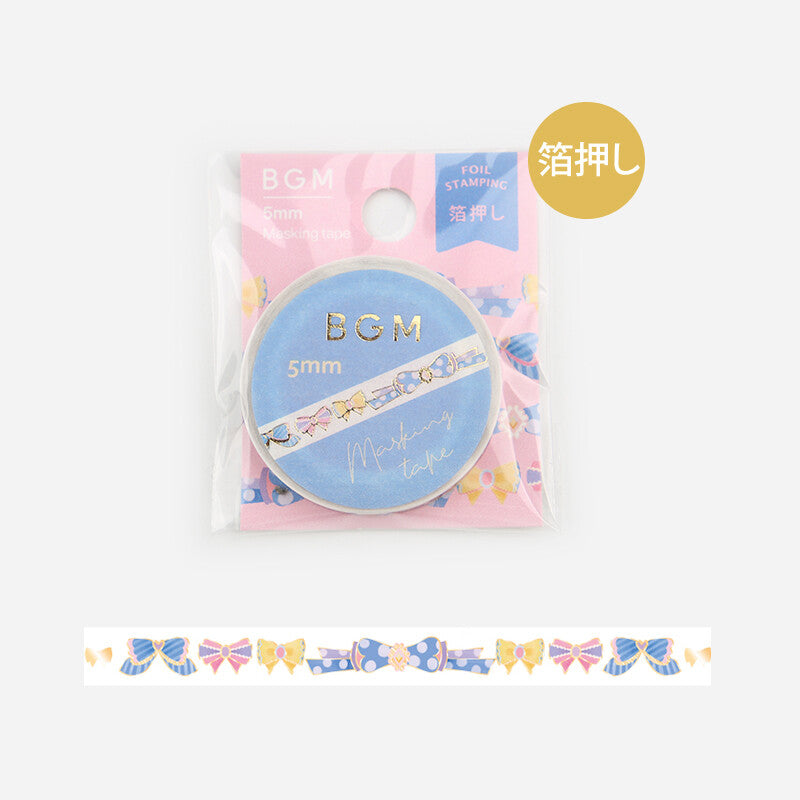 BGM Ribbon Print thin washi tape - Paper Kooka Australia