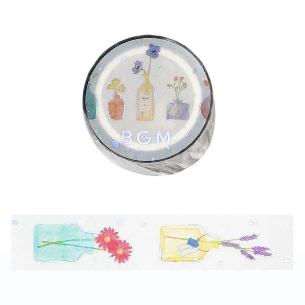 BGM Single-flower Vase Clear PET Tape - Paper Kooka Stationery Australia