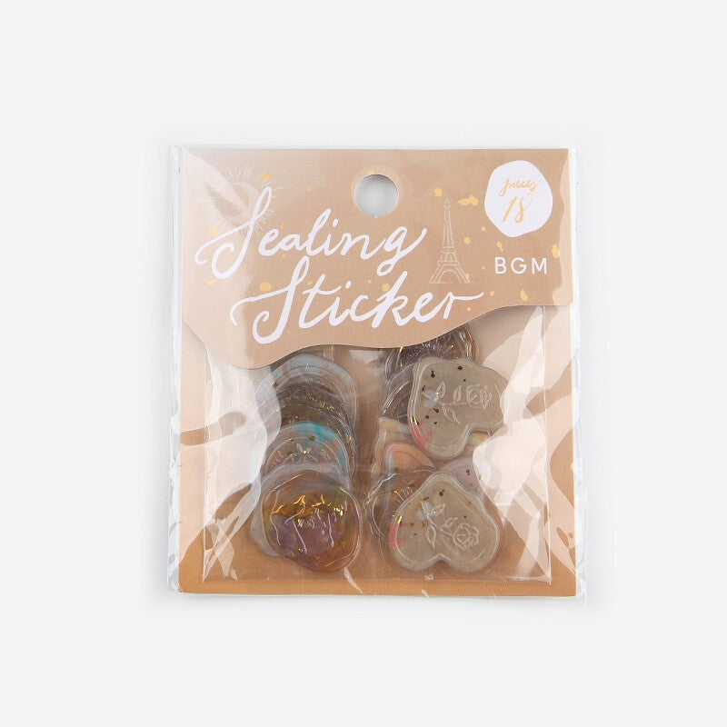 BGM Tea Phantom Flower Clear Sealing Seal Stickers - Paper Kooka Australia