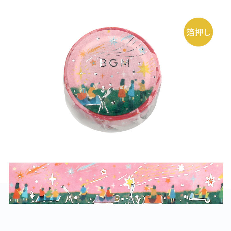 BGM Watching Stars - Night of Shooting Stars washi tape - Paper Kooka Australia