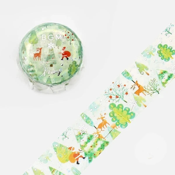 BGM Winter Only Forest washi tape - Paper Kooka Australia