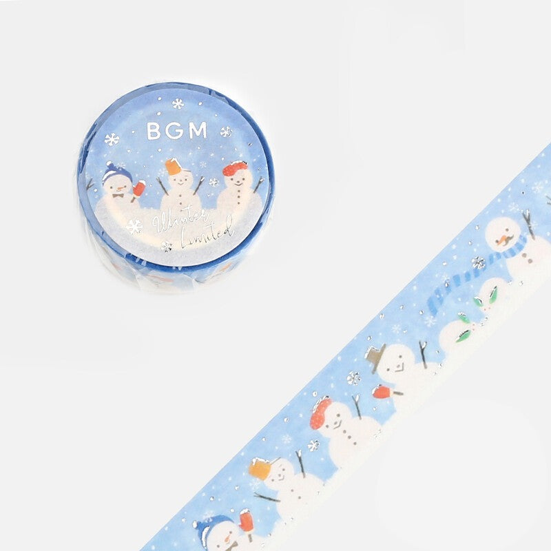 BGM Winter Only Snowman Festival washi tape - Paper Kooka Australia