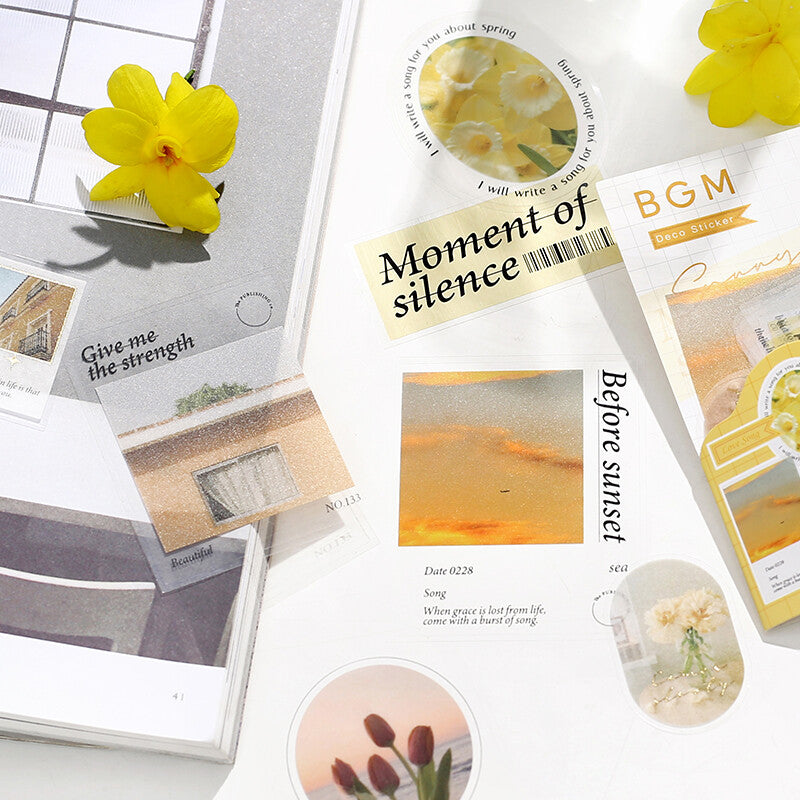 Yellow Photo semi-transparent PET & Washi Deco Stickers - Paper Kooka Australia