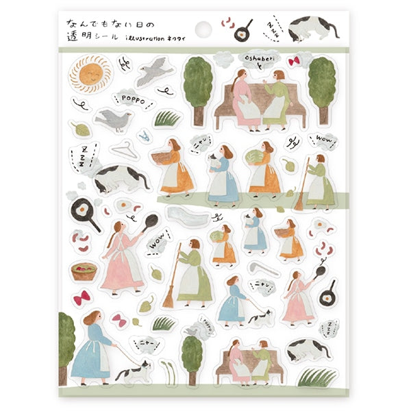 Cozyca An Ordinary Day Clear PET Stickers - Paper Kooka Stationery Australia