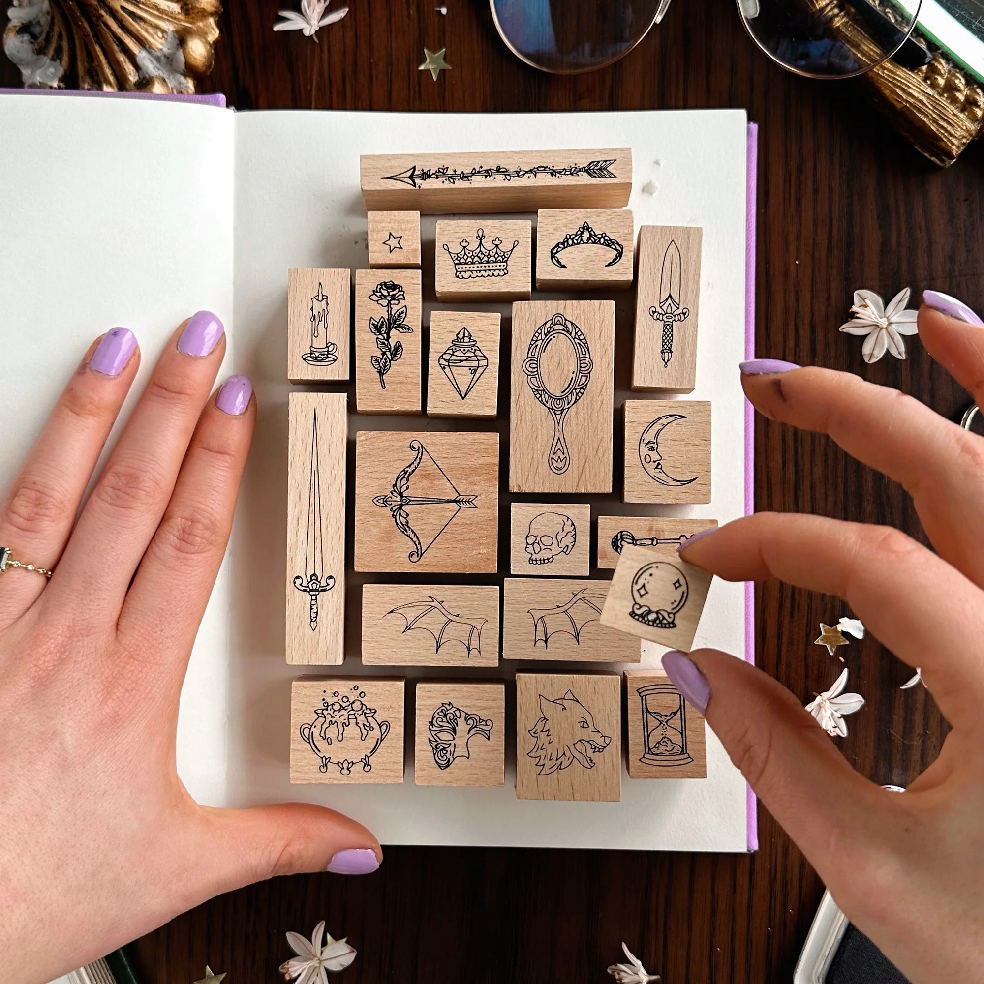Fantasy & Fiction Stamp Set by The Quirky Cup Collective - Paper Kooka Stationery Shop Australia