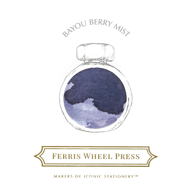 Ferris Wheel Press Bayou Berry Mist 38ml Ink colour swatch - Paper Kooka Stationery Australia