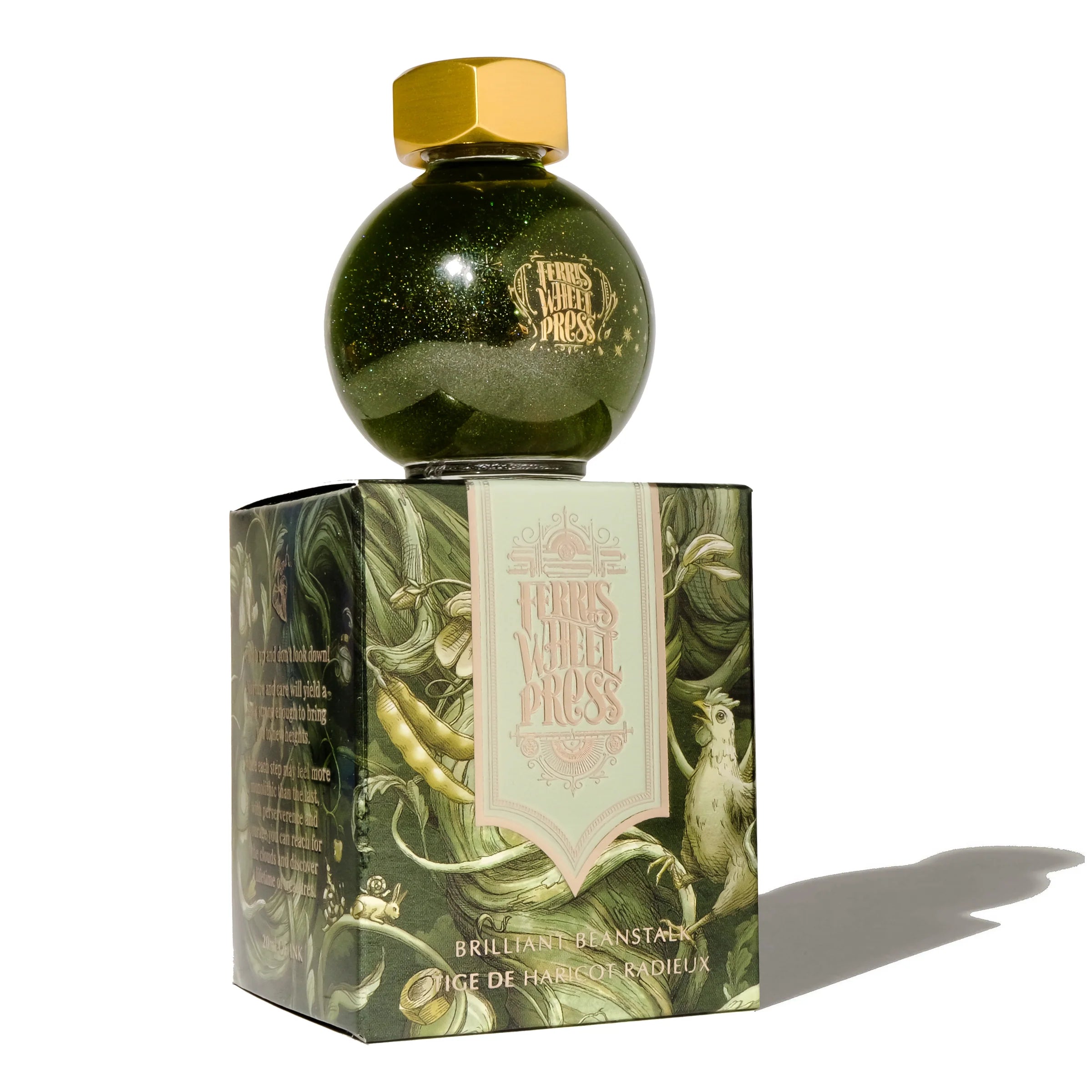 Ferris Wheel Press Fountain Pen Ink - Brilliant Beanstalk green ink - Paper Kooka Australia