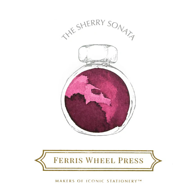 Ferris Wheel Press The Sherry Sonata 38ml Ink colour sample - Paper Kooka Stationery Australia