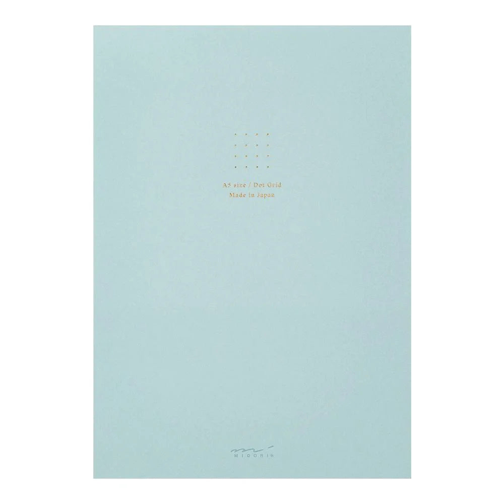 Midori A5 Blue Dotted Notepad cover - Paper Kooka Australia