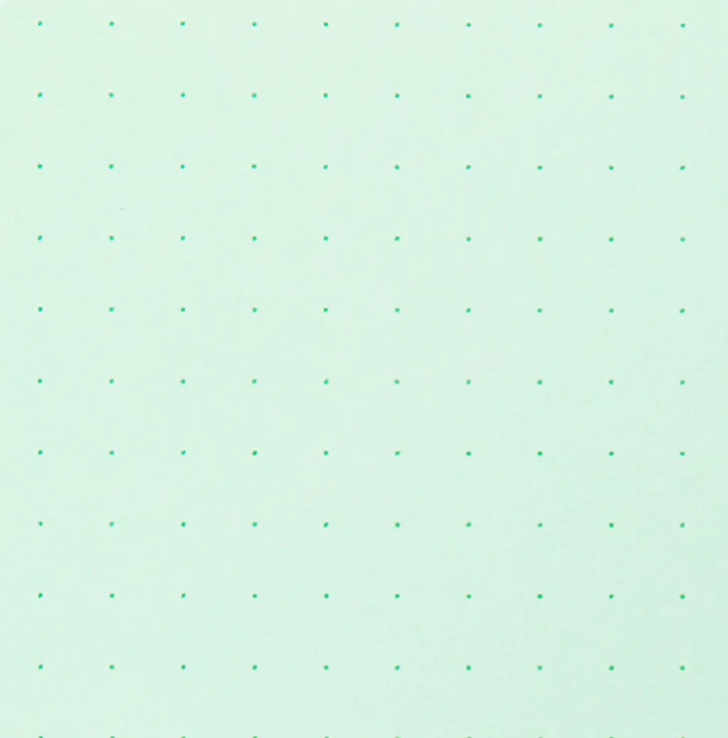 Midori A5 Green Dotted Notepad dot grid paper - Paper Kooka Australia