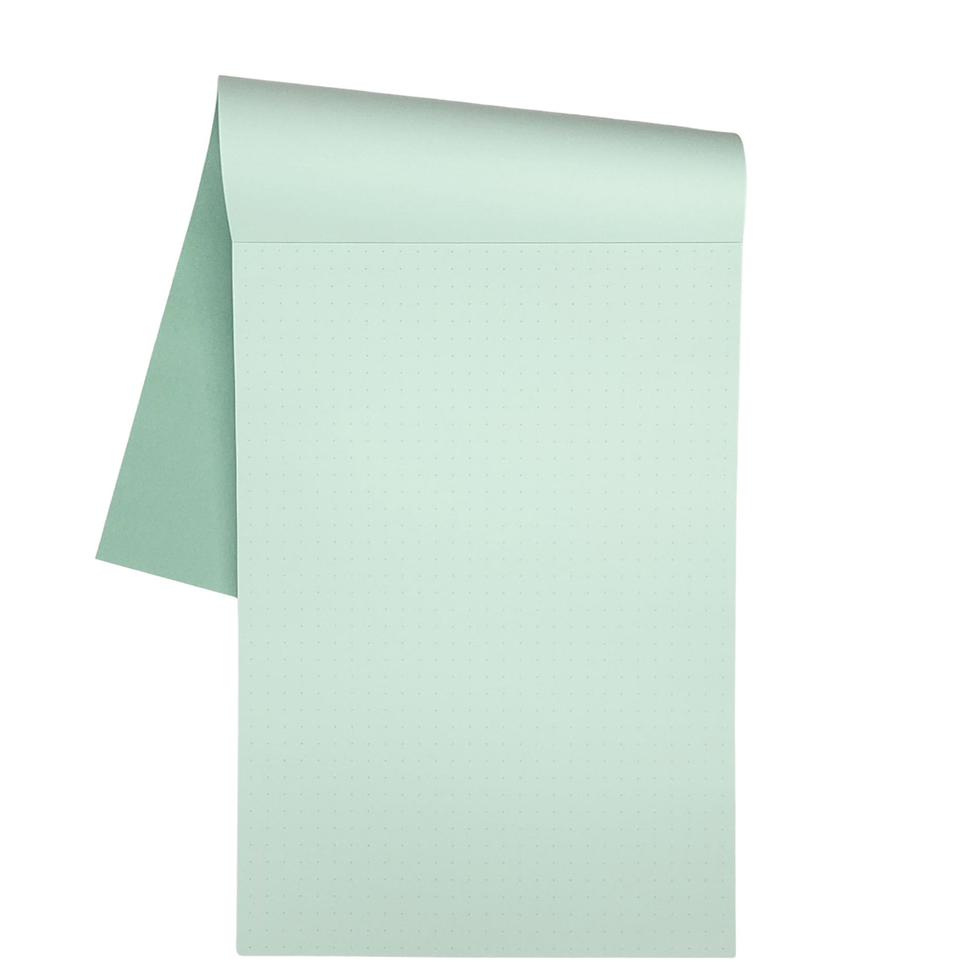 Midori A5 Green Dotted Notepad open - Paper Kooka Australia