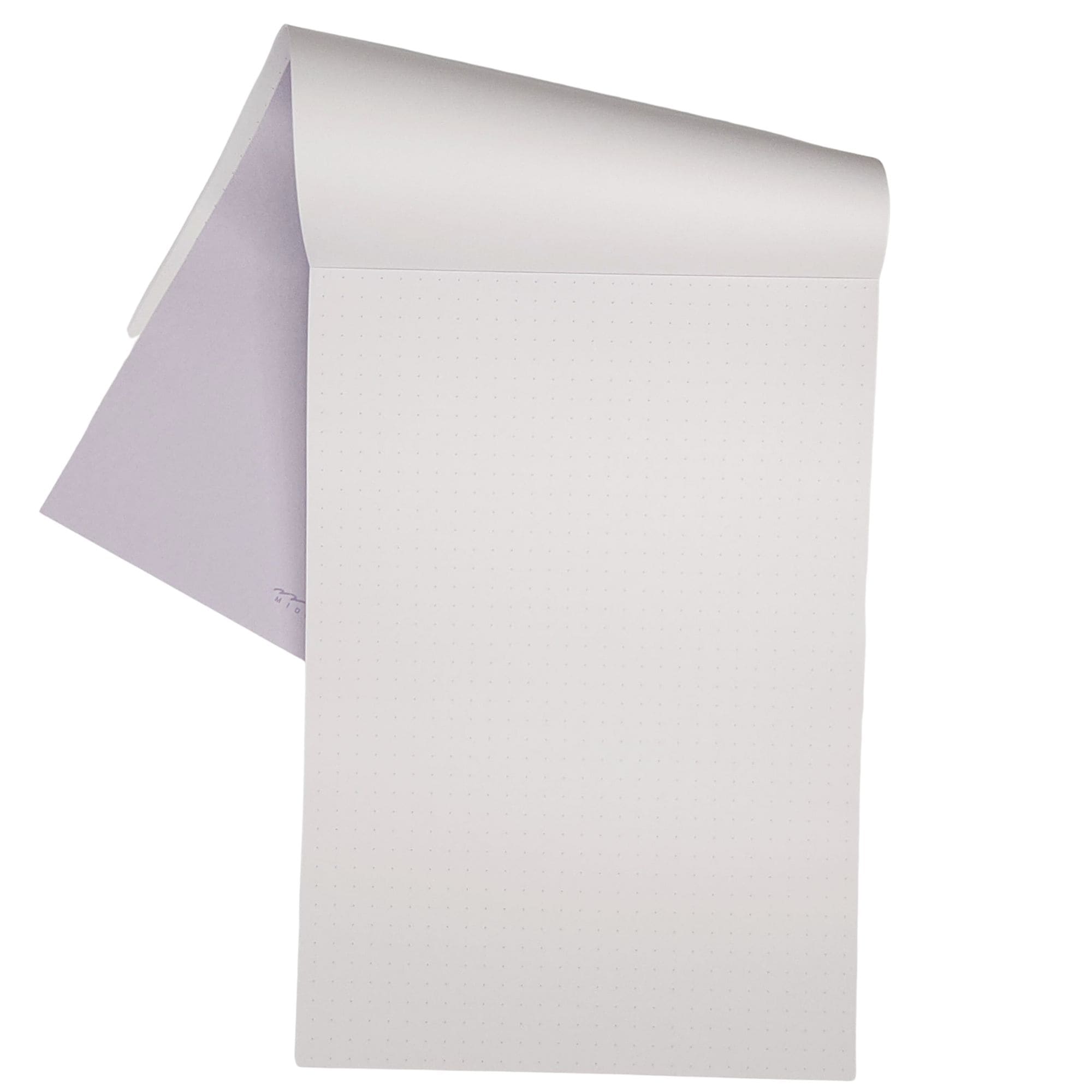 Midori A5 Purple Dotted Notepad open - Paper Kooka Australia