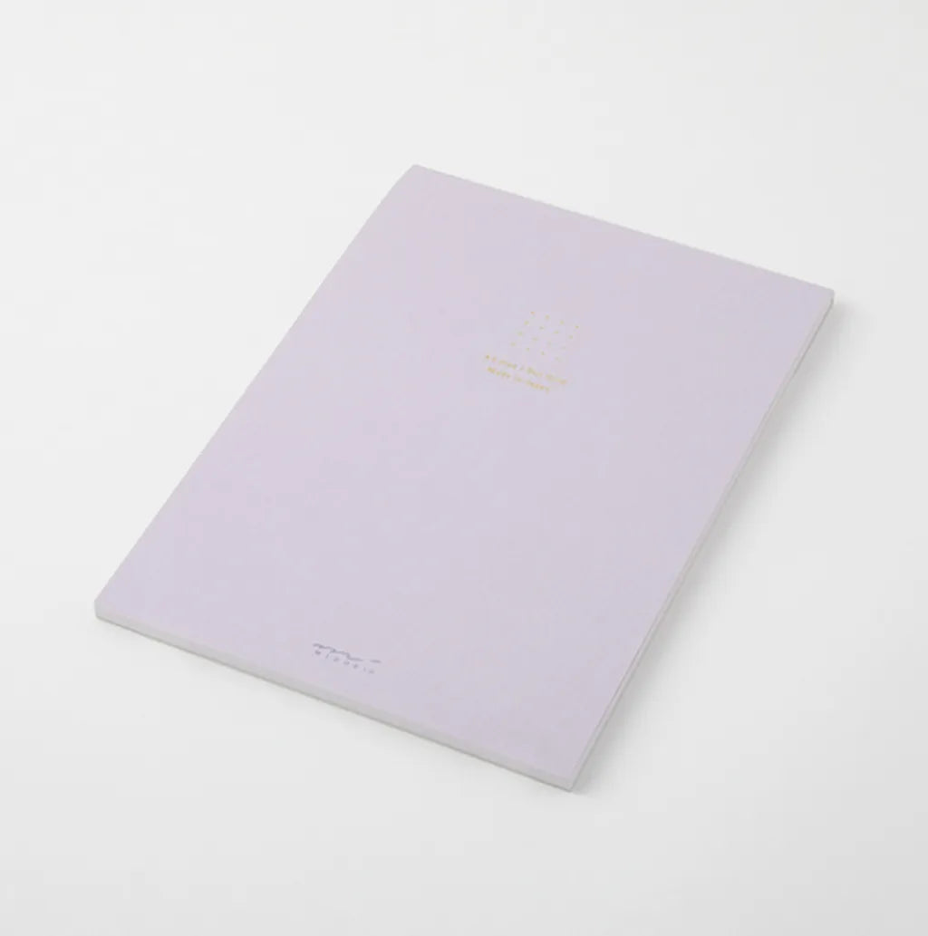 Midori A5 Purple Dotted Notepad angle view - Paper Kooka Australia