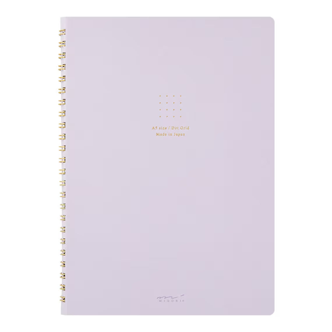 Midori Purple A5 Ring Dotted Notebook cover - Paper Kooka Australia