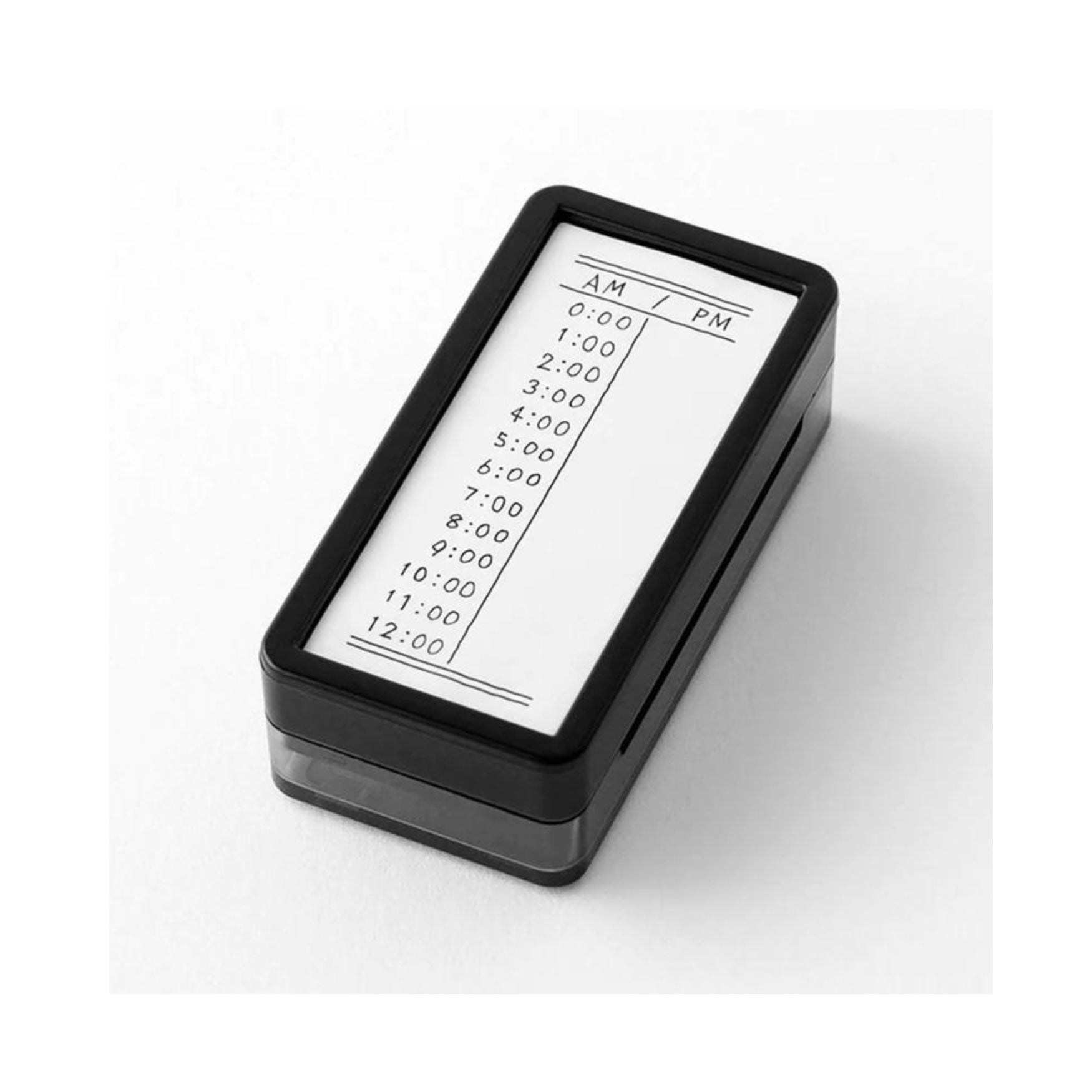 Midori Self-inking Half-Stamp - Vertical Time List - Paper Kooka Australia