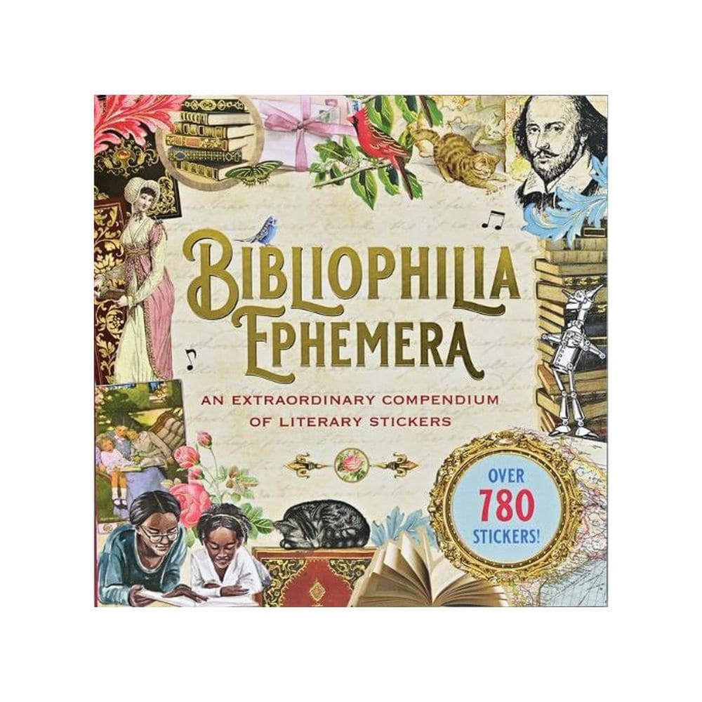 Peter Pauper Press Bibliophelia Ephemera Sticker Book - Paper Kooka Australia