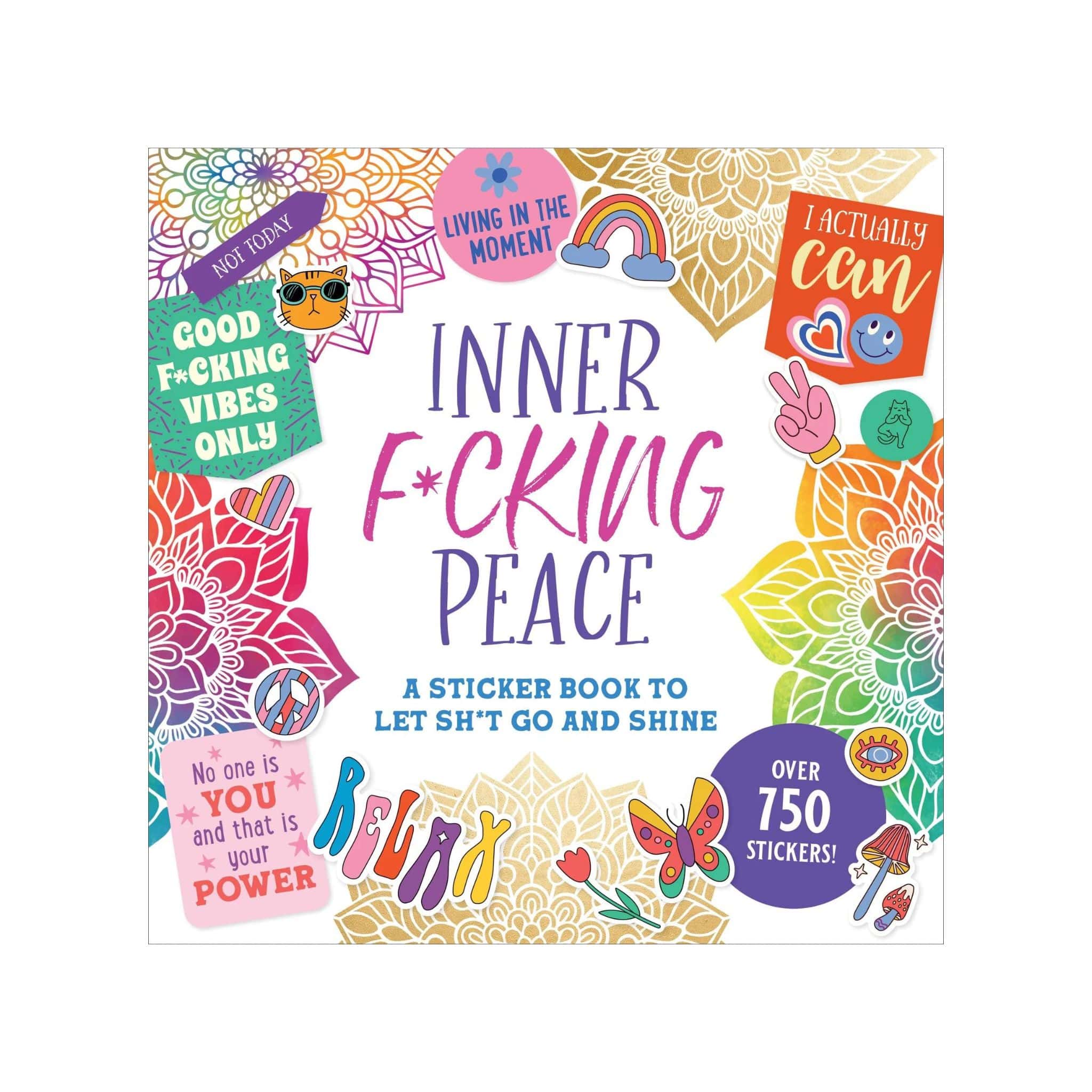 Peter Pauper Press Inner F*cking Peace Sticker Book - Paper Kooka Australia