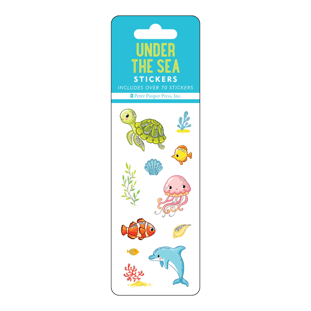 Peter Pauper Press Under the Sea Sticker Set - 6 sheets - Paper Kooka Australia