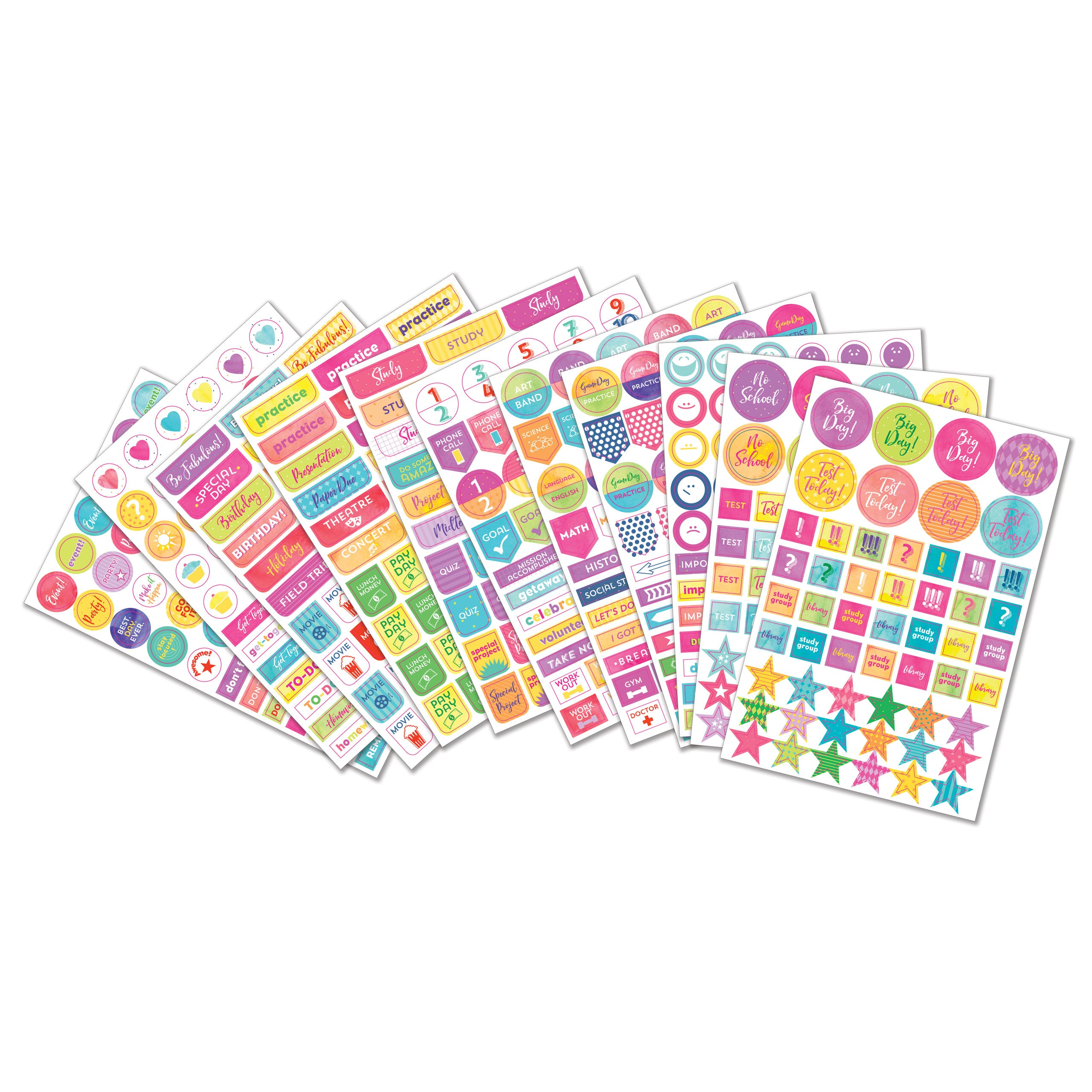 Student Planner Stickers - 12 sheets - Paper Kooka