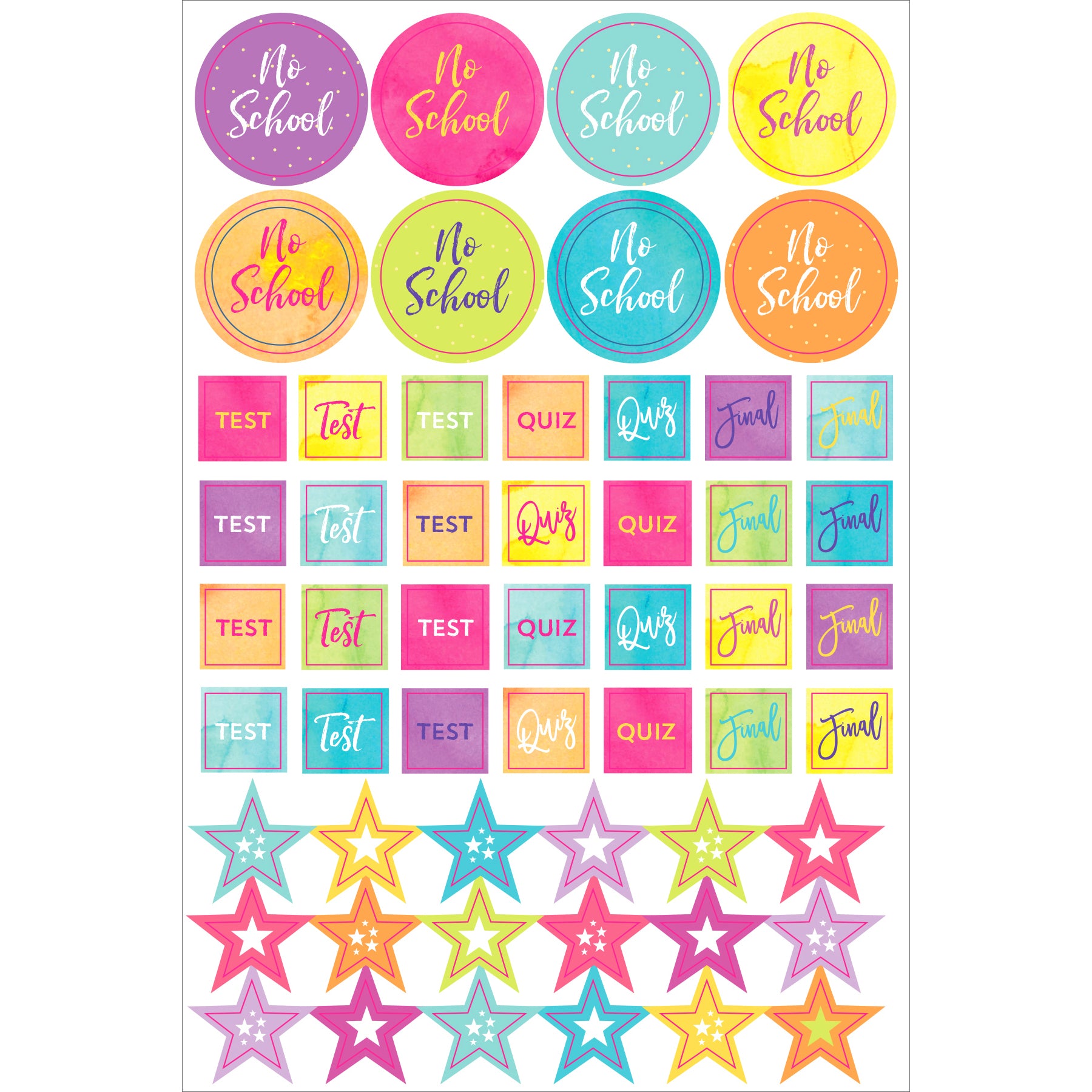 Student Planner Stickers - 12 sheets - Paper Kooka