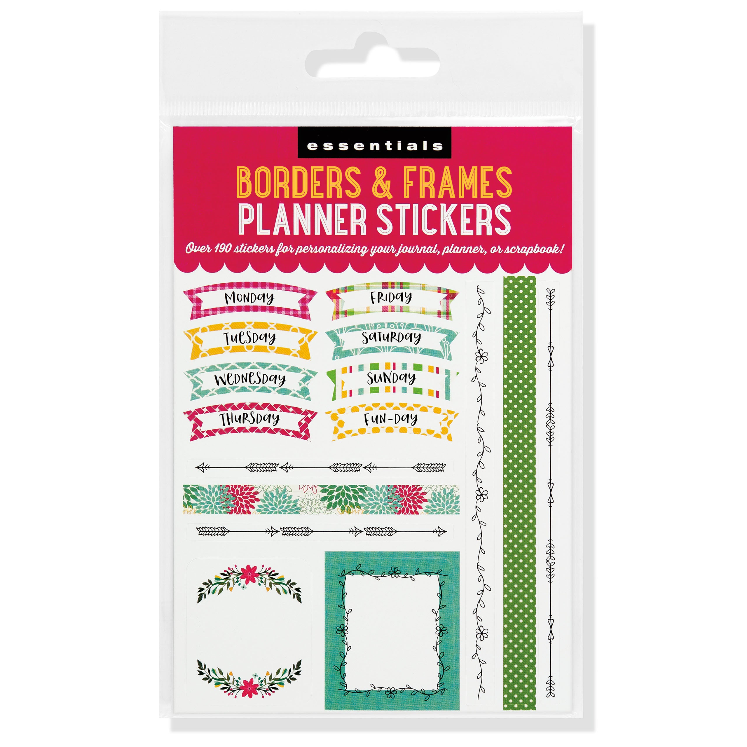 Borders & Frames Planner Stickers - 12 sheets - Paper Kooka