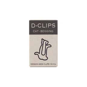 Begging Cat Paper Clips - 12pcs - Paper Kooka