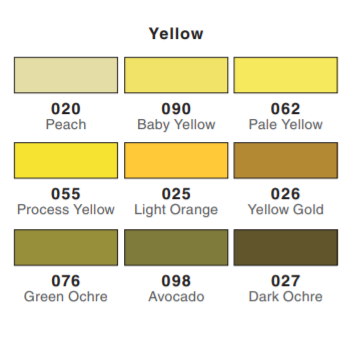 Dual Brush Pen - yellow range - SINGLE PENS - Paper Kooka