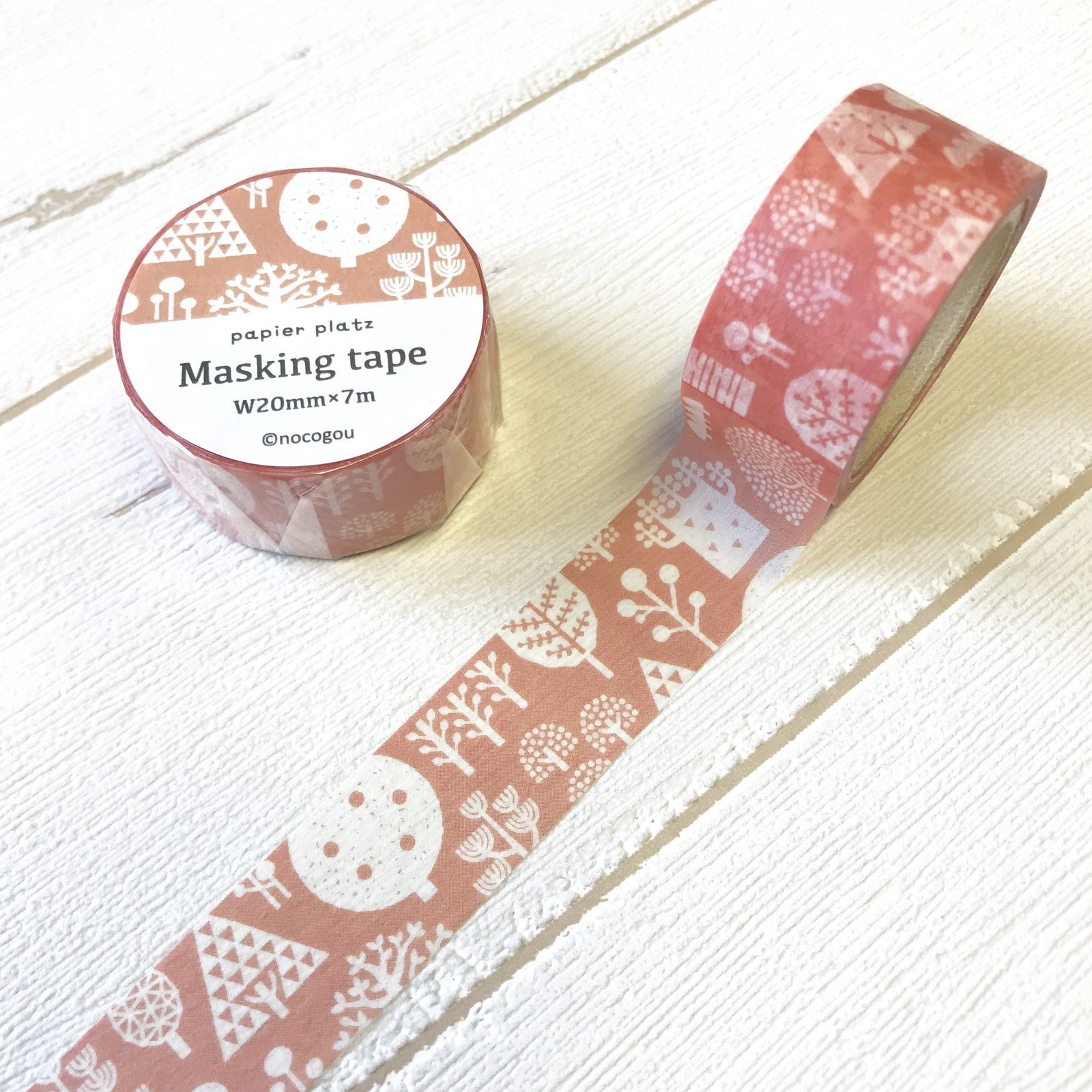 Papier Platz x Nocogou - Coral Forest washi tape - Paper Kooka